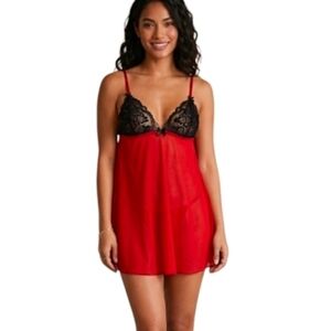 Linea Donatella Lace Accent Baby Doll